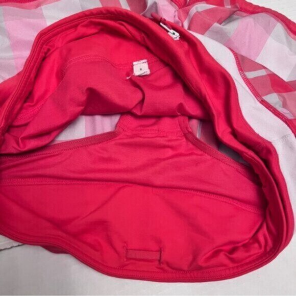 lululemon *  speed up shorts - hot pink and white plaid  4” Size 8 - Picture 11 of 13